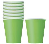 Unique Party 31426 - 9oz Lime Green Paper Cups, Pack of 14