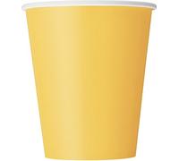 Unique Party 31846 - 9oz Yellow Paper Cups, Pack of 14