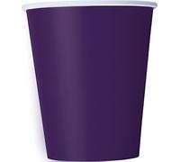 Unique Party 33046 - 9oz Deep Purple Paper Cups, Pack of 14