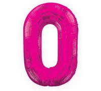 Unique Party 34 Inch Pink Glitz Number Balloon (0-9) Pink (8)