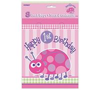 Unique Party 40403 - Pink Ladybird 1st Birthday Party Bags, Pack of 8