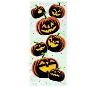 Unique Party 40780 - Cellophane Pumpkin Grin Halloween Party Bags, Pack of 20