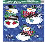 Unique Party 40929 - Jolly Snowman Christmas Window Clings