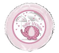 Unique Party 41667 - 18" Foil Pink Elephant Baby Shower Helium Balloon