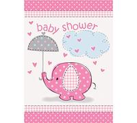 Unique Party 41674 - Pink Elephant Baby Shower Invitations, Pack of 8