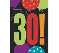 Unique Party 45893 - 30th Birthday Cheer Party Invitations, Pack of 8