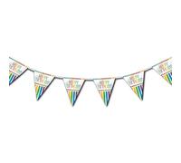 Unique Party 47118 - 12ft Rainbow Party Happy Birthday Bunting Flags