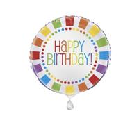 Unique Balloon 47127 – 18" Foil Rainbow Party Helium Balloon