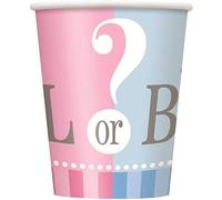 Unique Party 47386 - 9oz Gender Reveal Baby Shower Paper Cups, Pack of 8