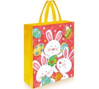 Unique Party 48034 - Large Happy Easter Bunny Party Bag, 38cm x 30cm