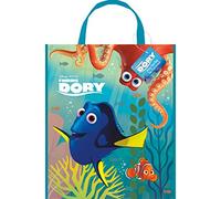 Unique Party 48661 - Large Plastic Finding Dory Party Bag, 13" x 11"