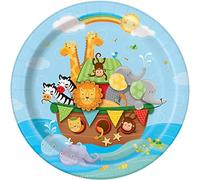 Unique Party 49535 - 23cm Noah's Ark Baby Shower Party Plates, Pack of 8
