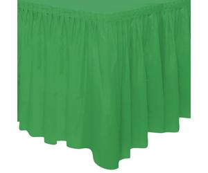 Unique Party 50060 - Plastic Emerald Green Table Skirt, 14ft