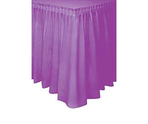 Unique Party 50066 - Plastic Purple Table Skirt, 14ft