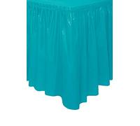 Unique Party 50124 - Plastic Teal Table Skirt, 14ft