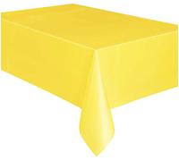 Unique Party 50390 - Soft Yellow Plastic Tablecloth, 9ft x 4.5ft