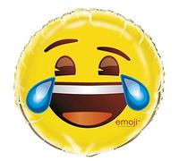 Unique Party 50617 - 18" Foil Crying Laughing Emoji Balloon