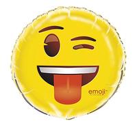 Unique Party 50637 - 18" Foil Wink Emoji Balloon
