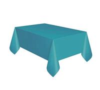 Unique Party 5079 - Teal Plastic Tablecloth, 9ft x 4.5ft