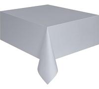 Unique Party Plastic Tablecloth 5083 – Silver, 9ft x 4.5ft