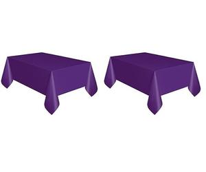 Unique Party 5088 - Deep Purple Plastic Tablecloth, 9ft x 4.5ft (Pack of 2)