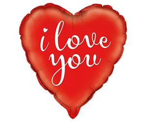 Unique Party 52121 - 18" Foil Red I Love You Heart Balloon