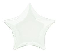 Unique Party 53311 - 20" Foil White Star Helium Balloon