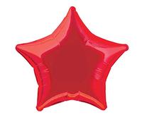 Unique Party 53323 - 20" Foil Red Star Helium Balloon
