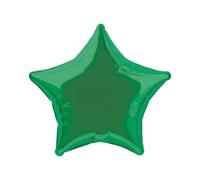 Unique Party 53325 - 20" Foil Green Star Helium Balloon