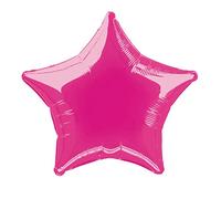 Unique Party Foil Helium Balloon 53327 - 20" Hot Pink Star