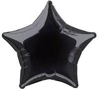 Unique Party 53330 - 20" Foil Black Star Helium Balloon