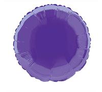 Unique Party 53336 - 18" Foil Round Deep Purple Helium Balloon