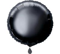 Unique Party 53340 - 18" Foil Round Black Helium Balloon