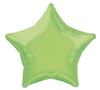 Unique Party 53381 - 20" Foil Lime Green Star Helium Balloon