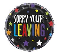 Unique 54009 Williams Party 54009-18" Foil Sorry You're Leaving Balloon, Multi