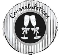 Unique Party 54415 - 18" Foil Congratulations Wedding Balloon
