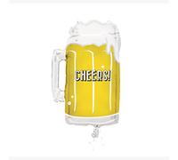 Unique 54988 Giant Beer Mug Foil Balloon Balloon-53 cm, Multicolour