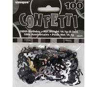 Unique Party 55469 - Glitz Black Foil 90th Birthday Confetti