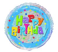 Unique Party 55513 - 18" Foil Prism Wacky Happy Birthday Balloon
