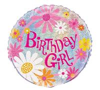 Unique Party 55517 - 18" Foil Prism Birthday Girl Balloon