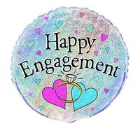 Unique Party Foil Balloon 55521 – 18" Prism Happy Engagement