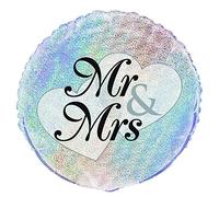 Unique Party 55523 - 18" Foil Prism Mr and Mrs Wedding Balloon