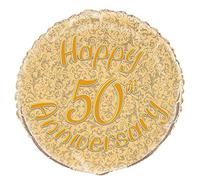 Unique Party 55529 - 18" Foil Prism Happy 50th Anniversary Balloon