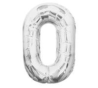 Unique Party 55750 - 34" Giant Silver Foil Number 0 Balloon