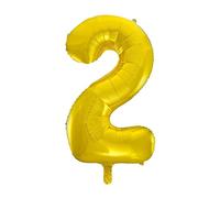 Unique Party 55762 - 34" Giant Gold Foil Number 2 Balloon