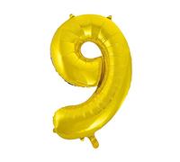 Unique Party 55769 - 34" Giant Gold Foil Number 9 Balloon
