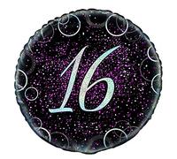 Unique Party 55792 - 18" Glitz Pink Foil 16th Birthday Balloon