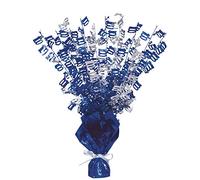 Unique Party 56472 - Glitz Blue 100th Birthday Balloon Weight Centrepiece