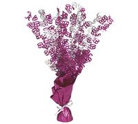 Unique Party 56480 - Glitz Pink 60th Birthday Balloon Weight Centrepiece