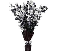 Unique Party 56496 - Glitz Black 80th Birthday Balloon Weight Centrepiece